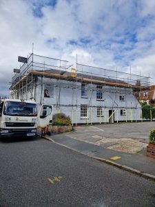 Commercial scaffolding project